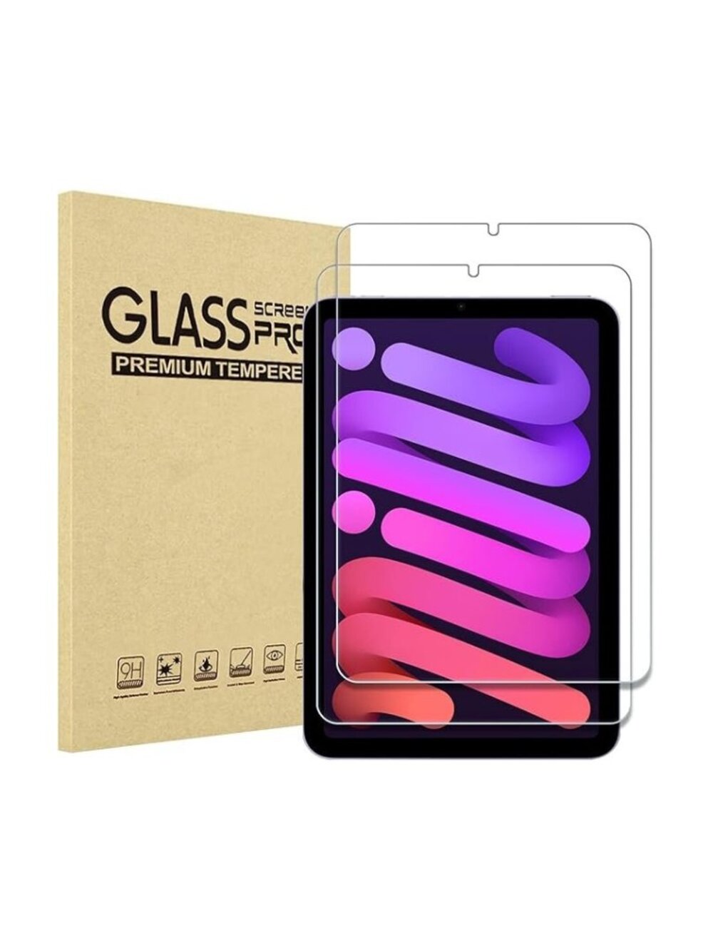 iPad Mini 6 (8.3") Tempered Glass Screen Protector (2-Pack) – NEW